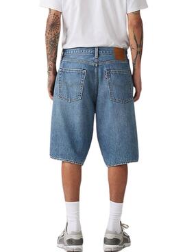 Blaue Levi's 478 Baggy Jeans Bermuda für Herren