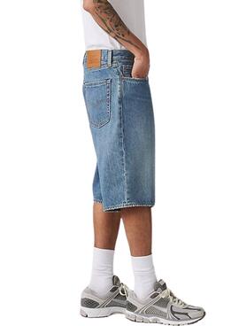 Blaue Levi's 478 Baggy Jeans Bermuda für Herren