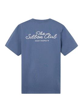 T-Shirt Silbon The Club Saint Tropez in Blau für Herren