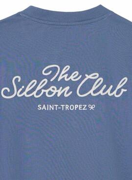 T-Shirt Silbon The Club Saint Tropez in Blau für Herren