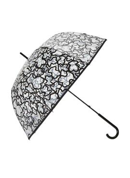 Regenschirm Tous Kaos transparent groß schwarze Bären