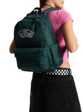 Rucksack Vans Old Skool klassisch grün für Damen und Herren