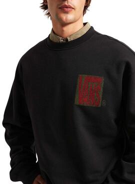 Sweatshirt Vans Strech Stack schwarz für Herren
