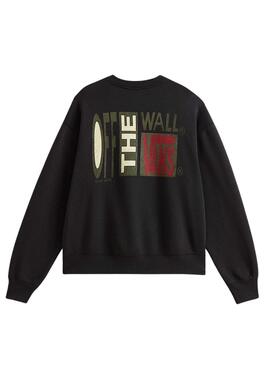 Sweatshirt Vans Strech Stack schwarz für Herren