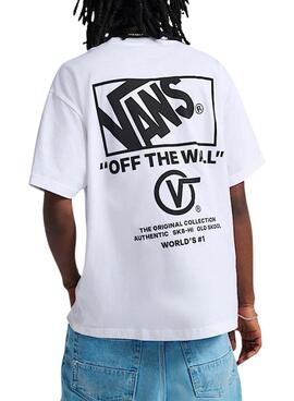 T-Shirt Vans Stacked in Weiß für Herren
