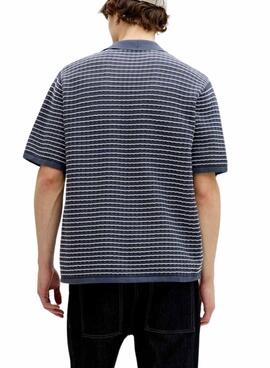 Polo Jack und Jones Nantucket gestreift blau für Herren