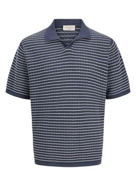 Polo Jack und Jones Nantucket gestreift blau für Herren