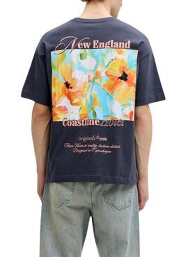 T-Shirt Jack and Jones Montauk in Marineblau für Herren