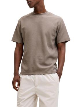 T-Shirt Jack and Jones Austin in Taupe für Herren
