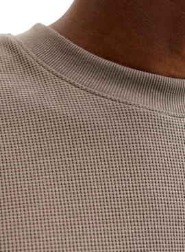 T-Shirt Jack and Jones Austin in Taupe für Herren