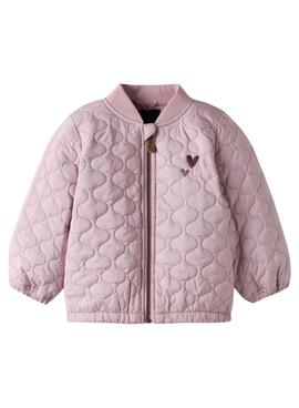 Gepolsterte Jacke Name It Marlon in Rosa für Mädchen.