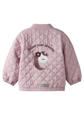 Gepolsterte Jacke Name It Marlon in Rosa für Mädchen.