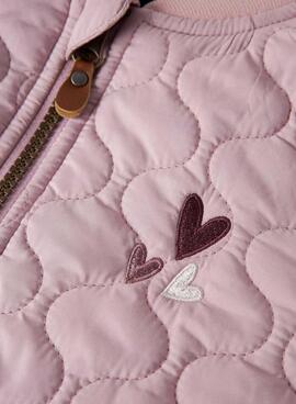 Gepolsterte Jacke Name It Marlon in Rosa für Mädchen.