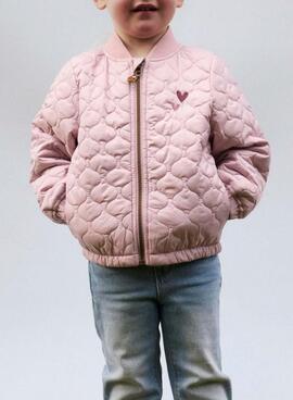 Gepolsterte Jacke Name It Marlon in Rosa für Mädchen.