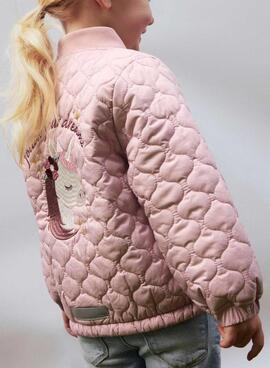 Gepolsterte Jacke Name It Marlon in Rosa für Mädchen.