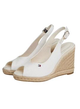 Espadrilles von Tommy Hilfiger in Weiß ohne Absatz mit hoher Keilsohle für Damen.