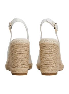 Espadrilles von Tommy Hilfiger in Weiß ohne Absatz mit hoher Keilsohle für Damen.