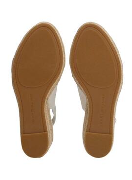 Espadrilles von Tommy Hilfiger in Weiß ohne Absatz mit hoher Keilsohle für Damen.