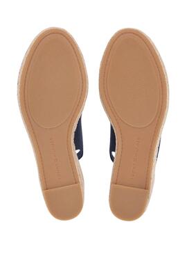 Espadrilles von Tommy Hilfiger ohne Absatz in Marineblau mit mittlerem Keilabsatz für Damen