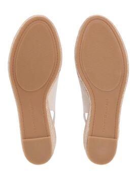 Espadrilles von Tommy Hilfiger in beige ohne Absatz mit halber Keilabsatz für Damen.
