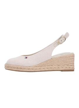 Espadrilles von Tommy Hilfiger in beige ohne Absatz mit halber Keilabsatz für Damen.
