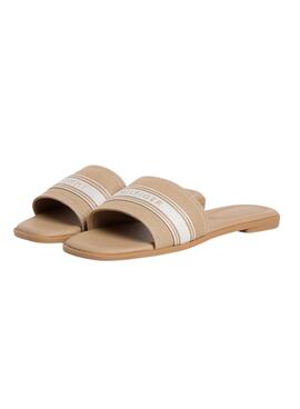 Tommy Hilfiger Sandalen Maultiere in Beige für Damen