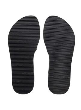 Sandalen Tommy Hilfiger Flag Print mit Keilabsatz in Schwarz für Damen