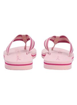Zehentrenner Tommy Hilfiger Webbing in Rosa für Damen