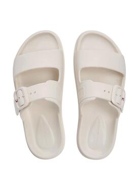 Sandalen Tommy Hilfiger Light Doppelriemen Beige für Damen.