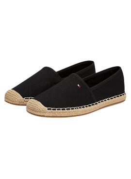 Espadrilles Tommy Hilfiger Flag Canvas schwarz für Damen