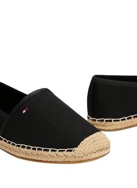 Espadrilles Tommy Hilfiger Flag Canvas schwarz für Damen