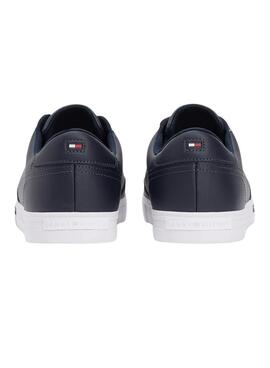 Turnschuhe Tommy Hilfiger Vulc Core aus marineblauem Leder für Herren.