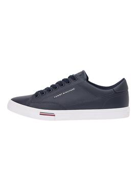 Turnschuhe Tommy Hilfiger Vulc Core aus marineblauem Leder für Herren.