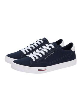 Tommy Hilfiger Vulc Core Leinwand-Turnschuhe in Marineblau für Herren.