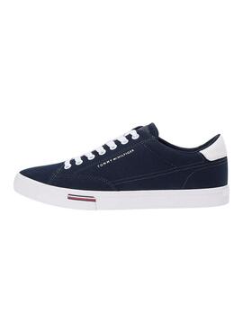 Tommy Hilfiger Vulc Core Leinwand-Turnschuhe in Marineblau für Herren.