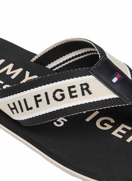 Tommy Hilfiger Sporty schwarze Flip-Flops für Herren.