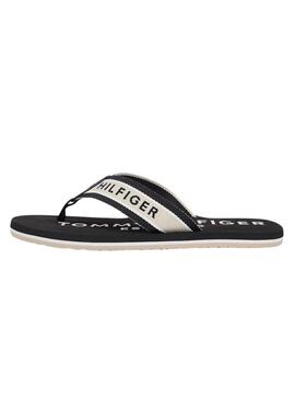Tommy Hilfiger Sporty schwarze Flip-Flops für Herren.