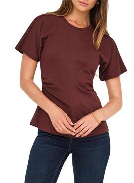 T-shirt Only Marie burgundy für Damen