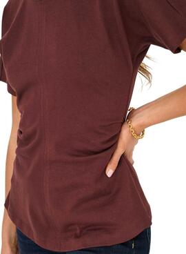 T-shirt Only Marie burgundy für Damen