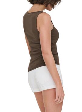 T-Shirt Only Malia braun für Damen