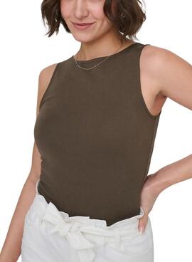 T-Shirt Only Malia braun für Damen