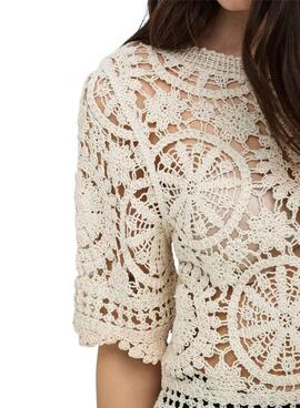 T-shirt Only Waterly beige für Damen