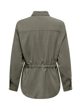 Überhemd Only Laris in Grün für Damen