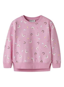 Sweatshirt Name It Bissine in Rosa für Mädchen.