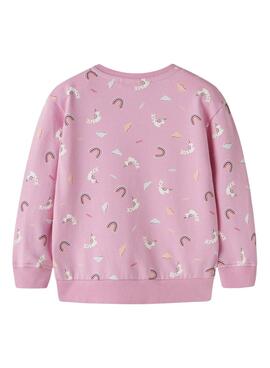 Sweatshirt Name It Bissine in Rosa für Mädchen.