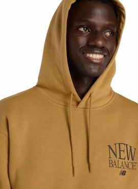 Sweatshirt New Balance Logo Senf für Herren