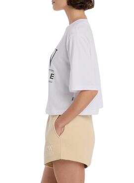 T-Shirt New Balance oversize weiß für Damen