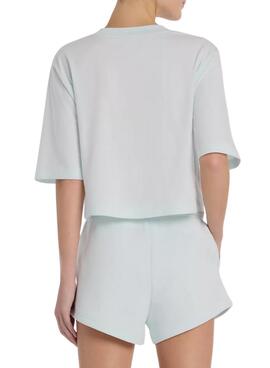 T-Shirt New Balance Oversize Türkis für Damen