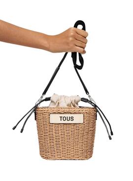 Handtasche Tous Scoubidou in Natur- und Schwarzfarben für Damen.