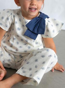 Mayoral Set mit blauem Blumenmuster für Baby Mädchen